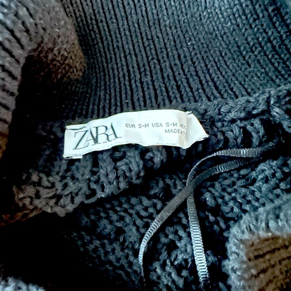 Zara Pointelle Knit Polo Sweater - S/M - Picture 10 of 11